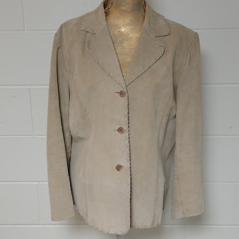 VINTAGE BAGETELLE GENUINE SUEDE, LINED BLAZER JACKET